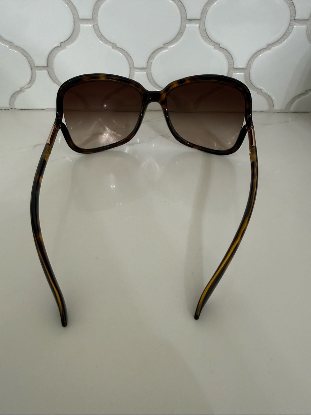 Prada Women's Oversized Tortoiseshell Sunglasses with Brown Gradient Lenses - Picture 4 of 9